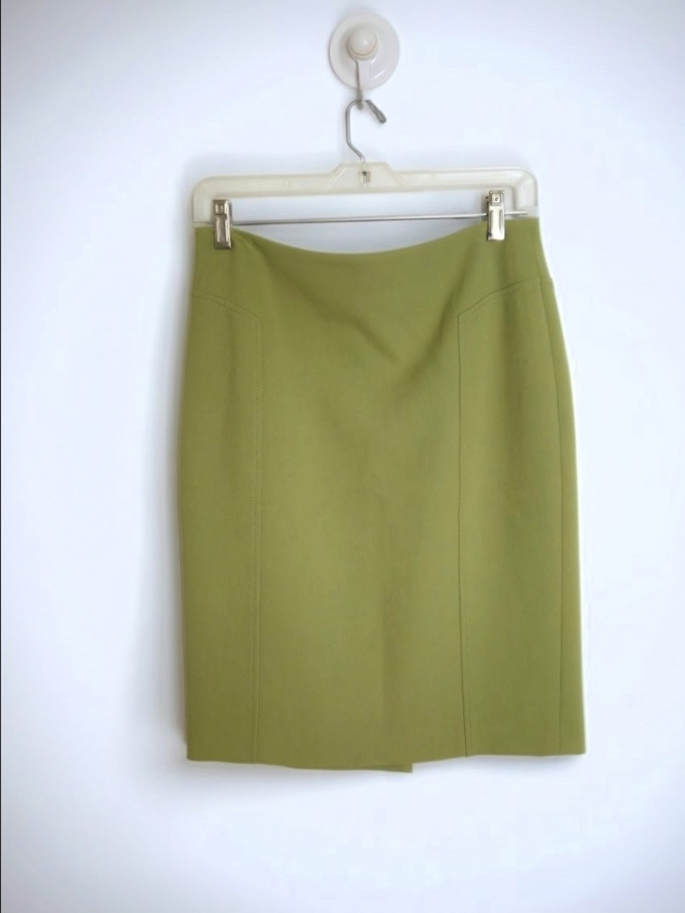 Halogen Slimming Panelled Olive Green Pencil Skirt Panelled Design Size 8